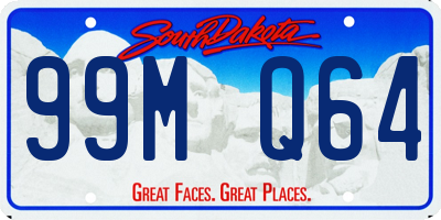 SD license plate 99MQ64