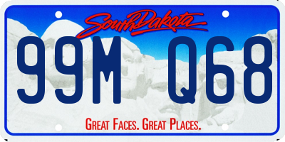 SD license plate 99MQ68