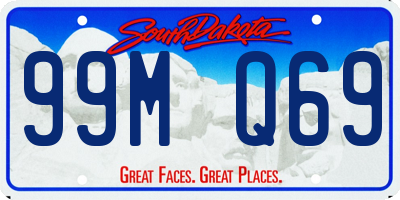 SD license plate 99MQ69