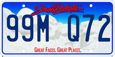 SD license plate 99MQ72