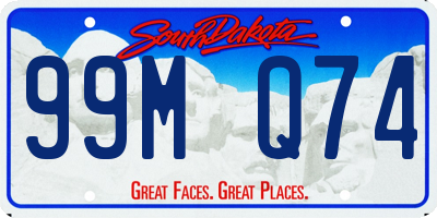 SD license plate 99MQ74