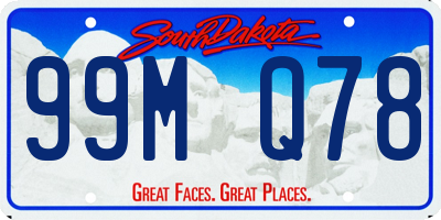 SD license plate 99MQ78