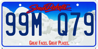SD license plate 99MQ79