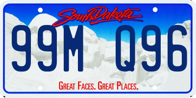 SD license plate 99MQ96