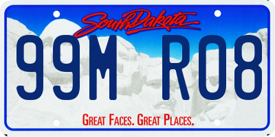 SD license plate 99MR08