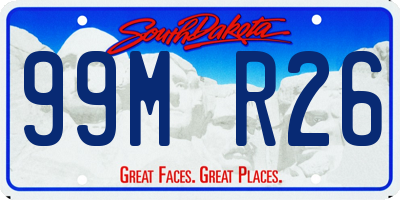 SD license plate 99MR26