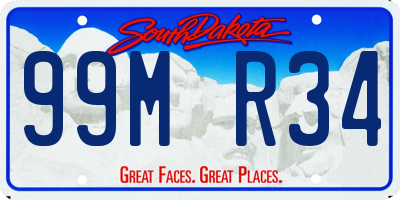 SD license plate 99MR34