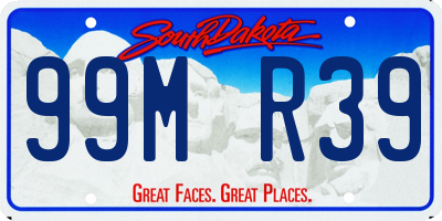 SD license plate 99MR39