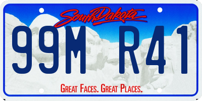 SD license plate 99MR41