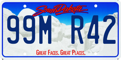 SD license plate 99MR42