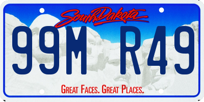 SD license plate 99MR49