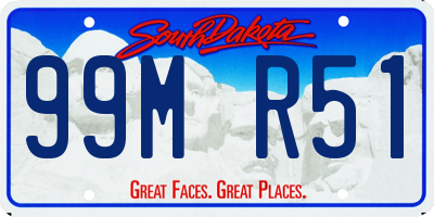 SD license plate 99MR51