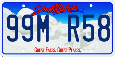 SD license plate 99MR58