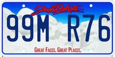 SD license plate 99MR76