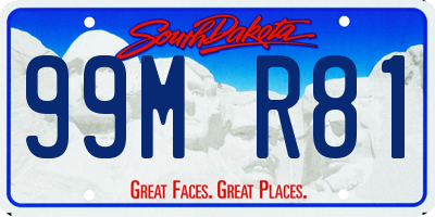 SD license plate 99MR81