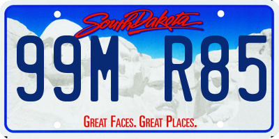 SD license plate 99MR85