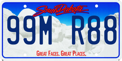 SD license plate 99MR88