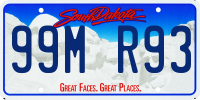 SD license plate 99MR93