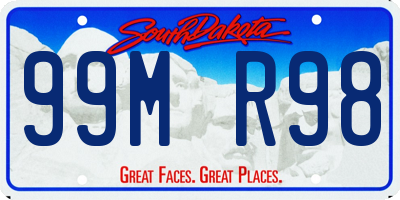 SD license plate 99MR98