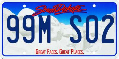 SD license plate 99MS02