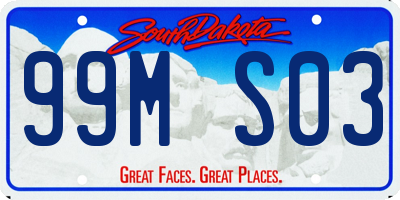 SD license plate 99MS03