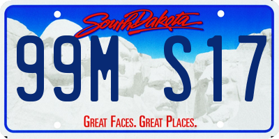 SD license plate 99MS17