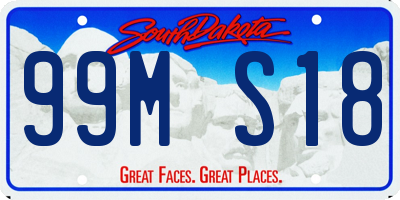 SD license plate 99MS18