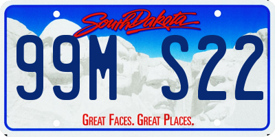 SD license plate 99MS22