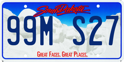 SD license plate 99MS27