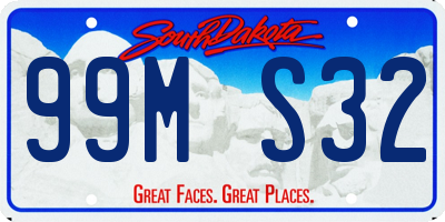 SD license plate 99MS32