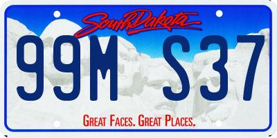 SD license plate 99MS37