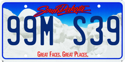 SD license plate 99MS39