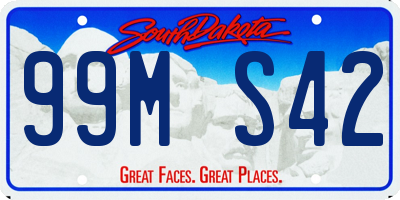 SD license plate 99MS42