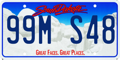 SD license plate 99MS48