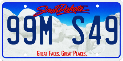 SD license plate 99MS49