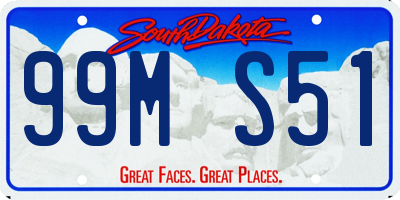 SD license plate 99MS51