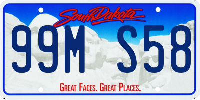 SD license plate 99MS58