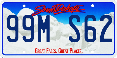 SD license plate 99MS62