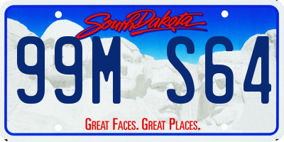 SD license plate 99MS64