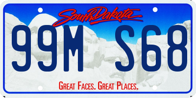 SD license plate 99MS68