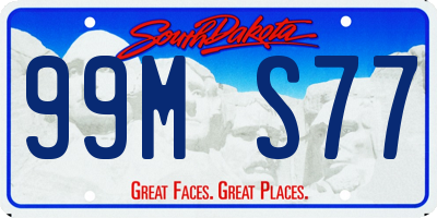 SD license plate 99MS77