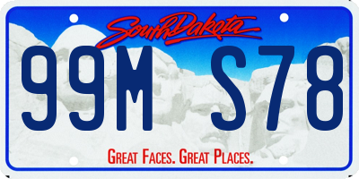 SD license plate 99MS78