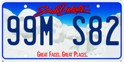SD license plate 99MS82