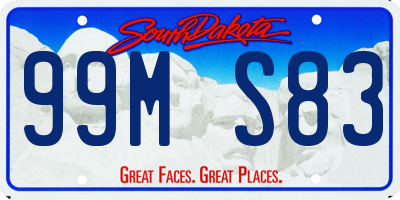 SD license plate 99MS83