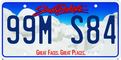 SD license plate 99MS84