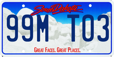 SD license plate 99MT03