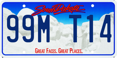 SD license plate 99MT14