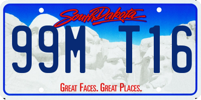 SD license plate 99MT16