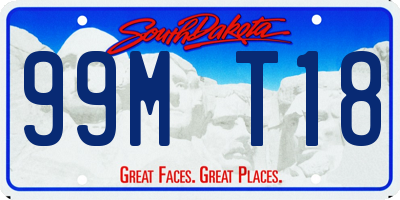 SD license plate 99MT18