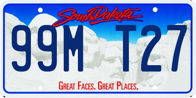 SD license plate 99MT27